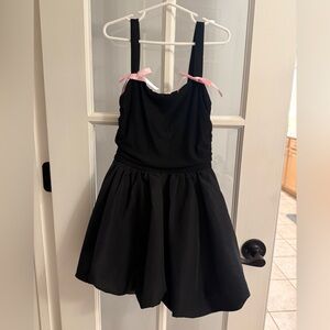 Katie J NYC Black Dress with Pink Bows